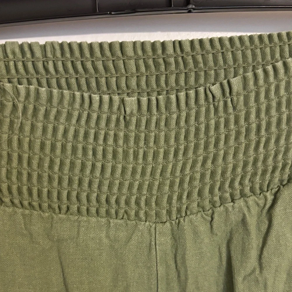 Love Tree Sage Green Textured Pants - Picture 3 of 4